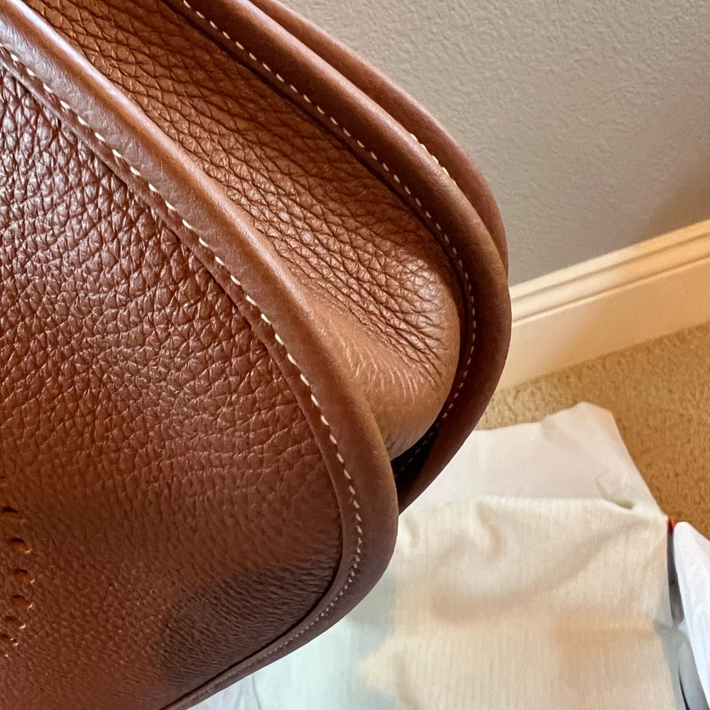 Evelyne III PM Brown Leather Shoulder Bag - Picture 6 of 10